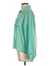 Mine 100% Polyester Color Block Green 3/4 Sleeve Blouse Size L - photo 5