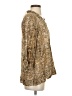 Masai Animal Print Gold 3/4 Sleeve Blouse Size S - photo 4