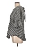 Assorted Brands Houndstooth Black Short Sleeve Blouse Size L (estimated) - photo 5