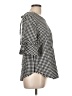 Assorted Brands Houndstooth Black Short Sleeve Blouse Size L (estimated) - photo 4