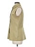 Caroll 100% Cotton Tan Sleeveless Button-Down Shirt Size M - photo 5