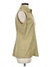 Caroll 100% Cotton Tan Sleeveless Button-Down Shirt Size M - photo 4