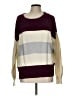 Lucky Brand Color Block Burgundy Pullover Sweater Size L - photo 1