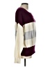 Lucky Brand Color Block Burgundy Pullover Sweater Size L - photo 4