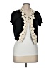 August Silk Ivory Short Sleeve Blouse Size M - photo 1