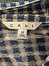CAbi Checkered-gingham Blue Long Sleeve Button-Down Shirt Size M - photo 7