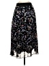 DKNY 100% Polyester Floral Black Casual Skirt Size XS - photo 2