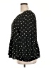 Ann Taylor LOFT 100% Polyester Polka Dots Black Long Sleeve Blouse Size XXL - photo 5