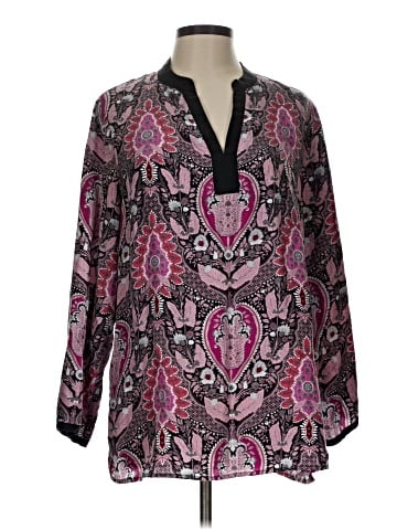 Sigrid Olsen Long Sleeve Silk Top (view 1)
