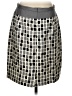 Baraschi 100% Silk Graphic Silver Silk Skirt Size S (estimated) - photo 2