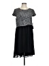 Kensie 100% Polyester Chevron-herringbone Black Casual Dress Size L - photo 1