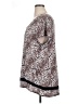 Anne Klein Animal Print Brown Short Sleeve Blouse Size 1X - photo 5
