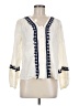 Assorted Brands Ivory Long Sleeve Blouse Size M - photo 1