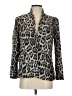 Zara 100% Viscose Animal Print Gray Blazer Size S - photo 1