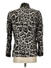 Zara 100% Viscose Animal Print Gray Blazer Size S - photo 2