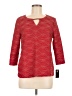 JM Collection Red 3/4 Sleeve Top Size M - photo 1