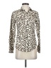 J.Crew Animal Print Ivory Long Sleeve Blouse Size 00 - photo 1