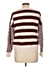 Evereve Stripes Burgundy Pullover Sweater Size L - photo 2