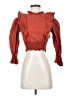 Zara Orange Long Sleeve Blouse Size XS - photo 1