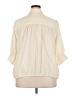 Avenue Solid Ivory 3/4 Sleeve Button-Down Shirt Size 26 - 28 Plus - photo 2