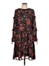 Ann Taylor LOFT 100% Polyester Paisley Black Casual Dress Size 10 - photo 1