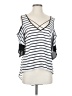 Bisou Bisou 100% Polyester Silver Short Sleeve Top Size S - photo 1