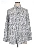 dalia 100% Polyester Polka Dots Silver Long Sleeve Blouse Size XL - photo 1