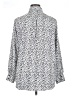 dalia 100% Polyester Polka Dots Silver Long Sleeve Blouse Size XL - photo 2