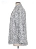 dalia 100% Polyester Polka Dots Silver Long Sleeve Blouse Size XL - photo 5