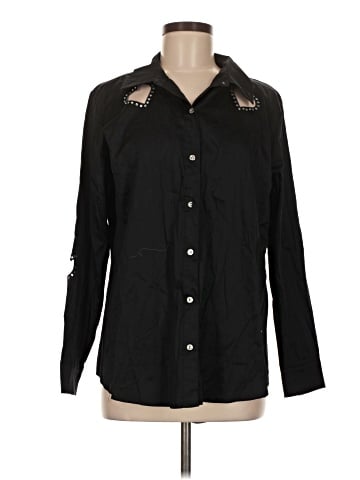 Attitudes by Renee Long Sleeve Button-Down Shirt (view 1)