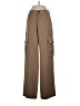 Zara 100% Polyester Brown Cargo Pants Size XS - photo 1