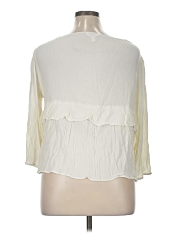 LC Lauren Conrad 3/4 Sleeve Blouse (view 2)