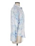 Black Tape_ 100% Rayon Print Blue Long Sleeve Blouse Size M - photo 4