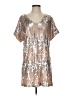 Unbranded 100% Polyester Metallic Silver Cocktail Dress Size S - photo 1