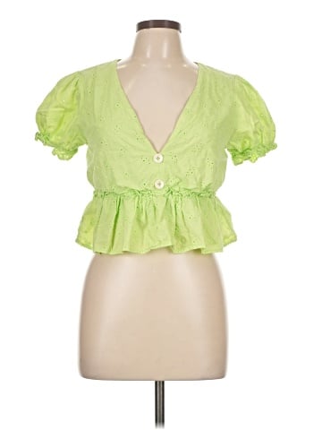 Line & Dot Short Sleeve Blouse (view 1)