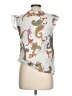 Talbots 100% Cotton Paisley Ivory Sleeveless Blouse Size S - photo 2