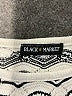 Black Market Chevron-herringbone Black Gray Long Sleeve Top Size 4 (estimated) - photo 7