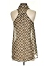 Toska 100% Polyester Chevron-herringbone Brown Sleeveless Blouse Size S - photo 2