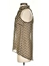 Toska 100% Polyester Chevron-herringbone Brown Sleeveless Blouse Size S - photo 5