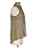 Toska 100% Polyester Chevron-herringbone Brown Sleeveless Blouse Size S - photo 4