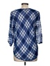 H&M 100% Rayon Blue 3/4 Sleeve Blouse Size 6 - photo 2