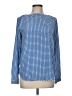 Gap 100% Polyester Blue Long Sleeve Blouse Size M - photo 1