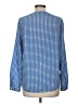 Gap 100% Polyester Blue Long Sleeve Blouse Size M - photo 2