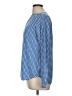 Gap 100% Polyester Blue Long Sleeve Blouse Size M - photo 5