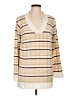 Classic Elements Stripes Tan Pullover Sweater Size L - photo 1