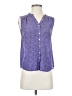 Joie Blue Sleeveless Button-Down Shirt Size XS - photo 1