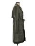 Theory 100% Tencel Green Trenchcoat Size P (petite) - photo 4