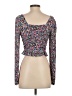 MNG 100% Polyester Purple Long Sleeve Top Size XS - photo 2