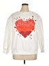 Shein Curve 100% Polyester Hearts White Sweatshirt Size 1X - photo 1
