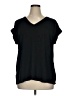 Worthington 100% Polyester Black Short Sleeve Top Size XL - photo 1